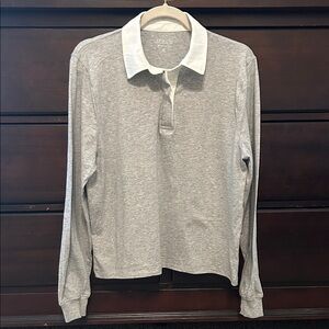 J. Crew Vintage Jersey collared top